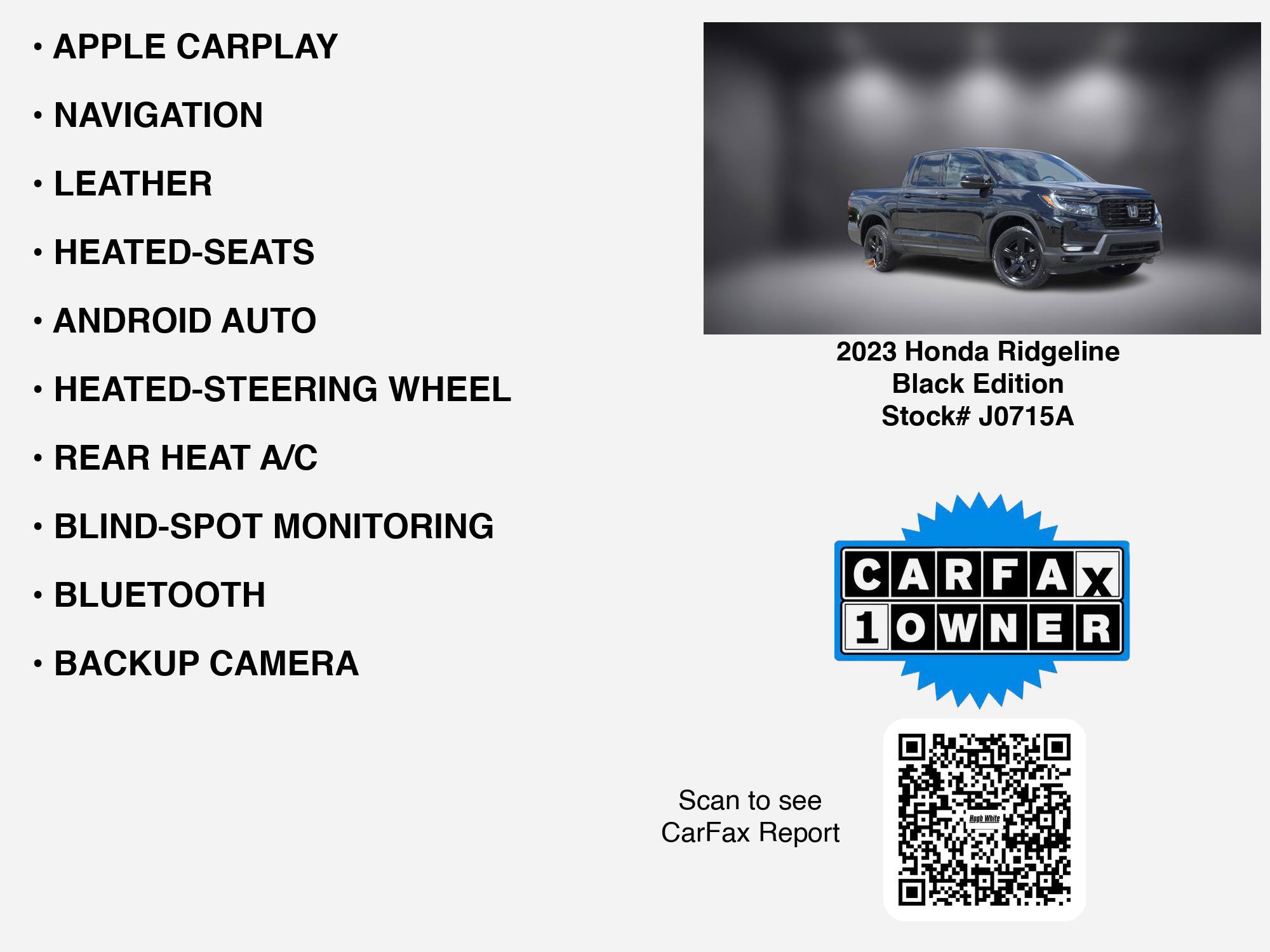 Used 2023 Honda Ridgeline Black Edition image 7