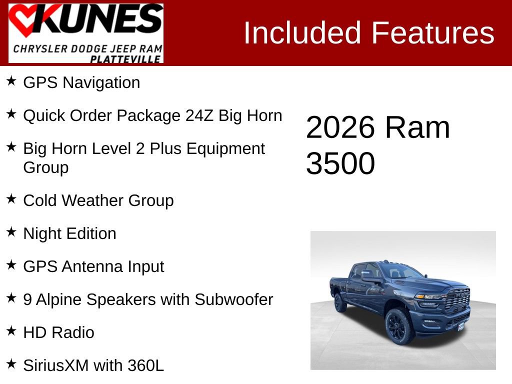 New 2026 RAM 3500 Big Horn AWD/4WD image 2
