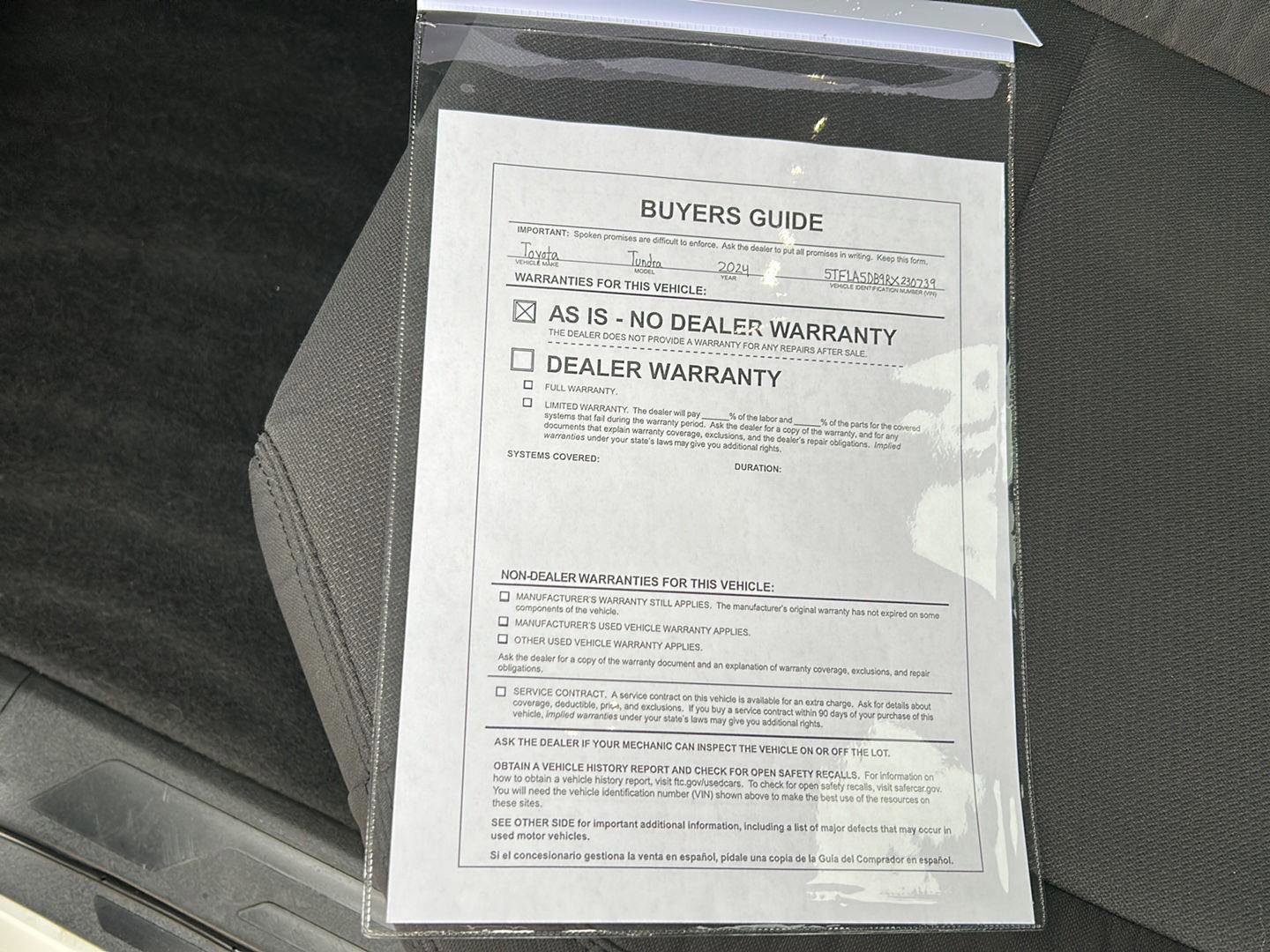 Used 2024 Toyota Tundra SR5 w/ SR5 Convenience Package image 30