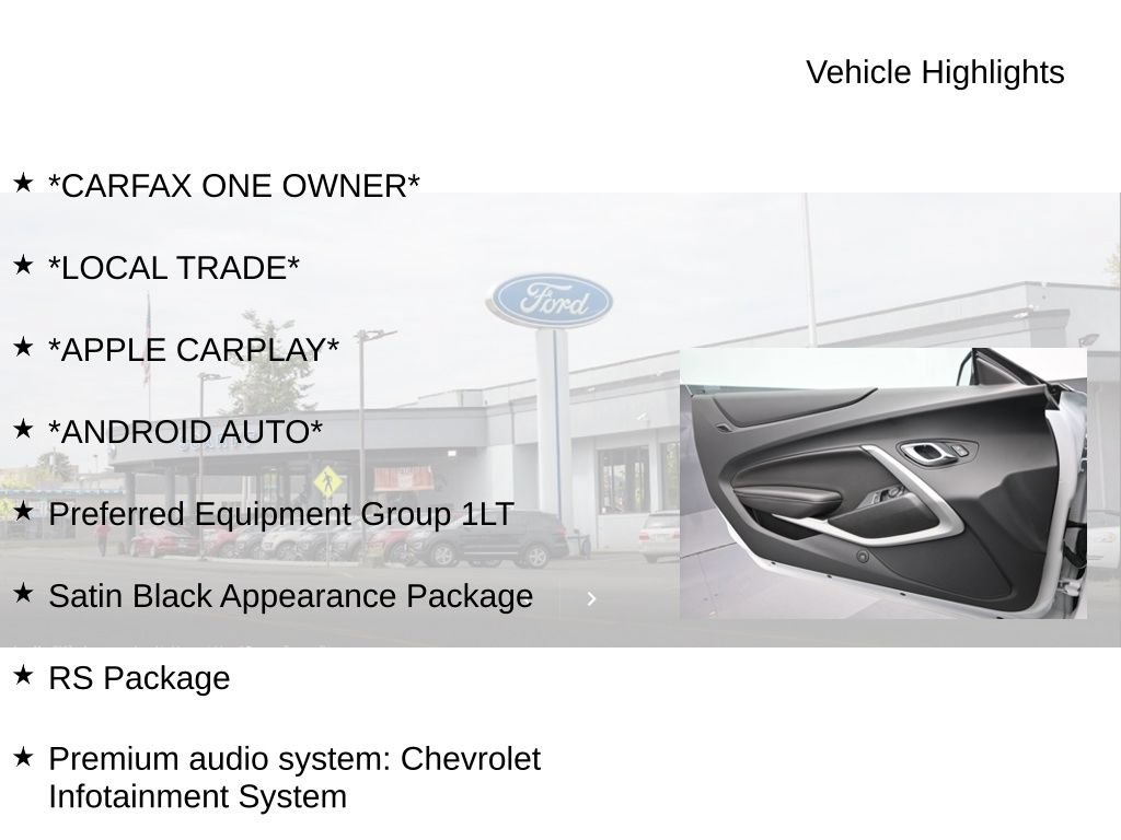 Used 2024 Chevrolet Camaro LT w/ RS Package RWD image 19