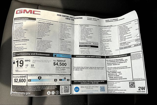New 2026 GMC Canyon Elevation w/ Convenience Package AWD/4WD image 14