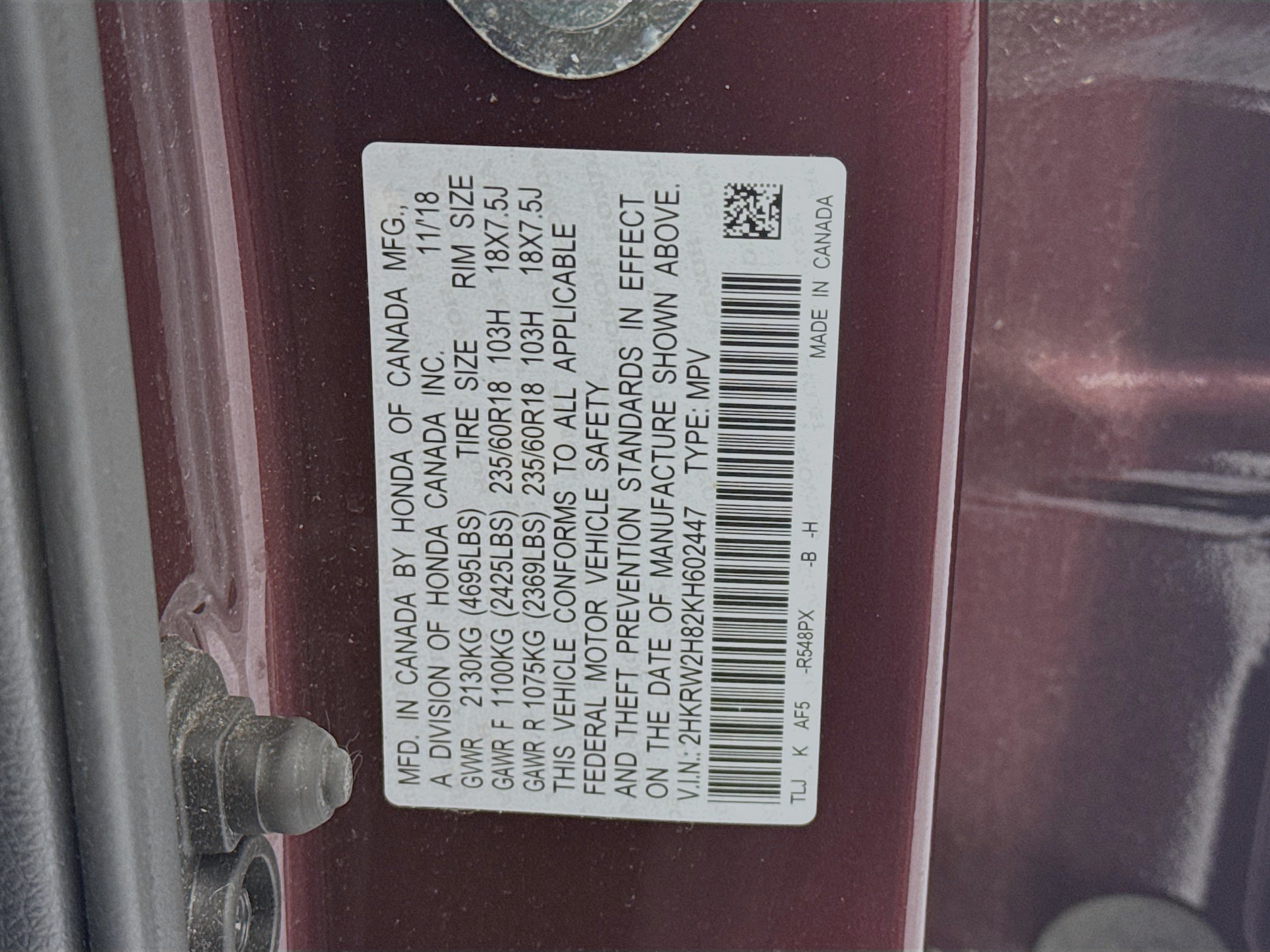 Certified 2019 Honda CR-V EX-L image 32