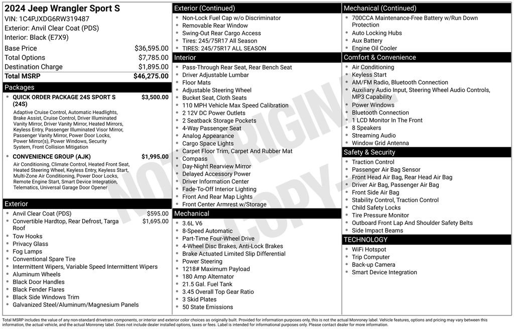 Used 2024 Jeep Wrangler Sport S image 2