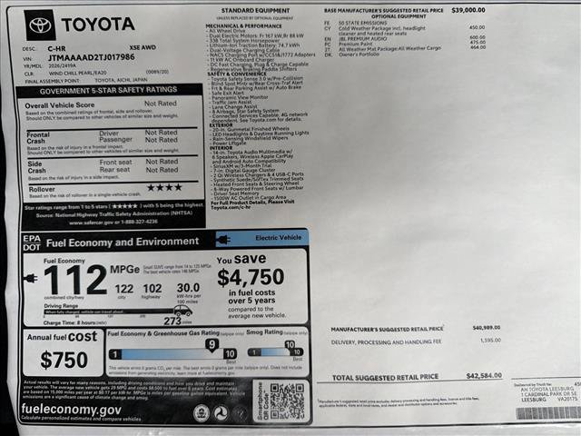 New 2026 Toyota C-HR AWD/4WD image 23