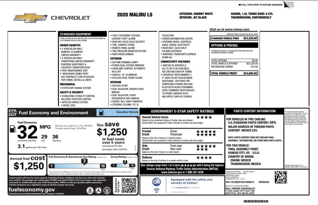 Used 2020 Chevrolet Malibu LS image 27