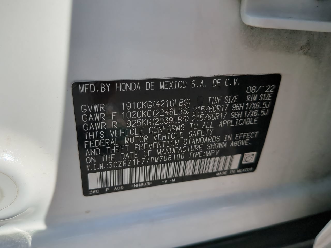 Certified 2023 Honda HR-V EX-L image 22