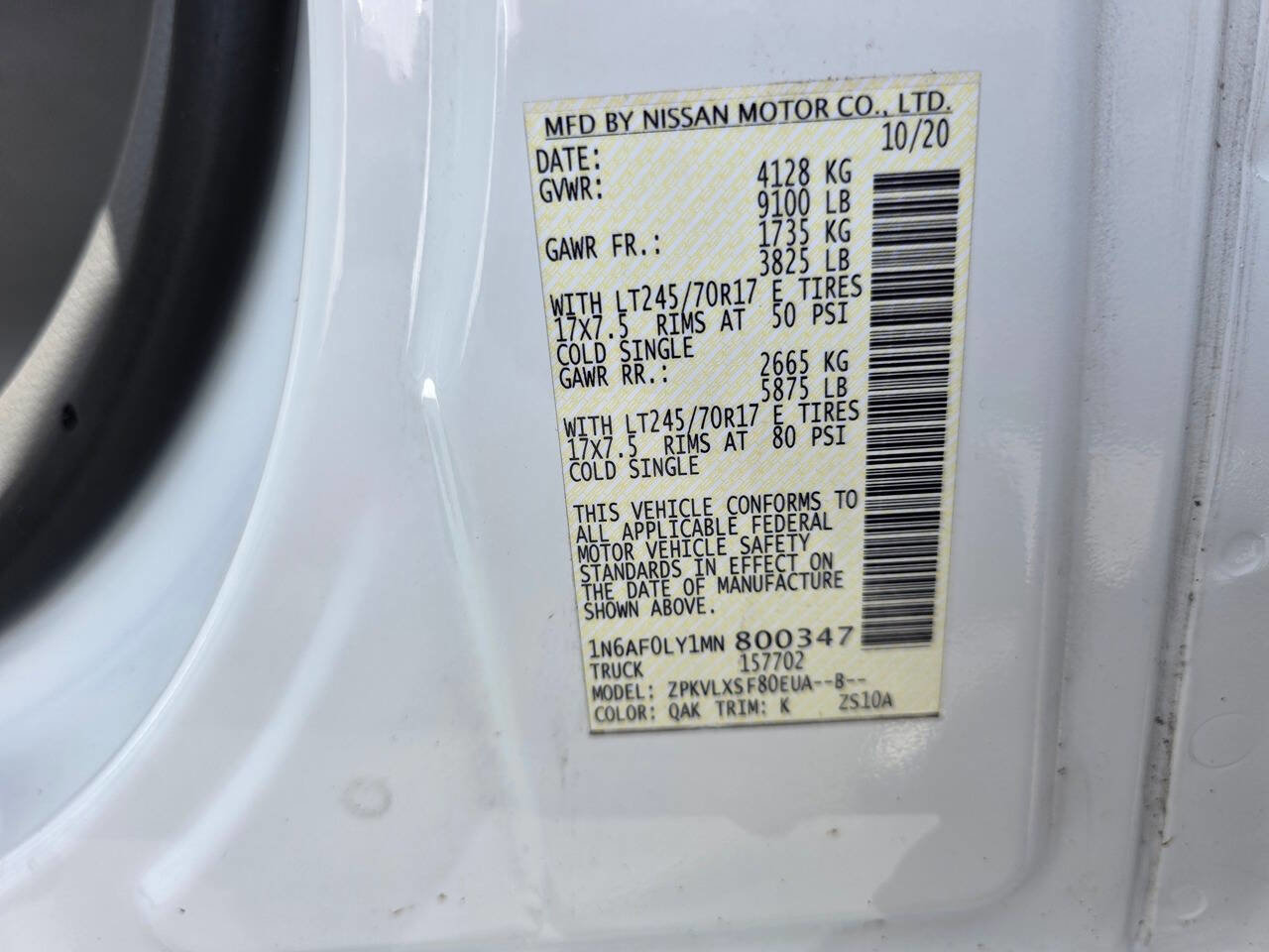 Used 2021 Nissan NV 2500 SV RWD image 26