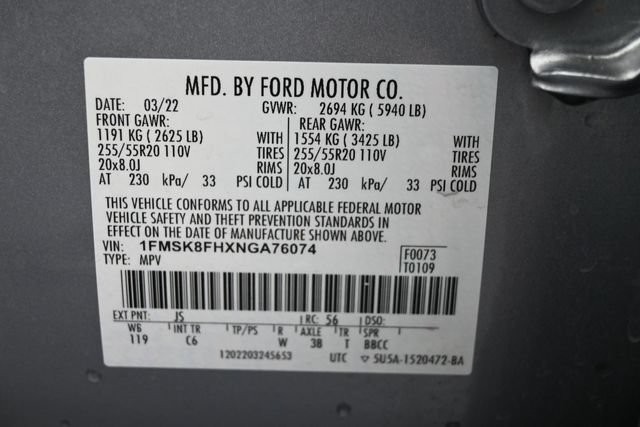 Used 2022 Ford Explorer Limited w/ Equipment Group 301A AWD/4WD image 45