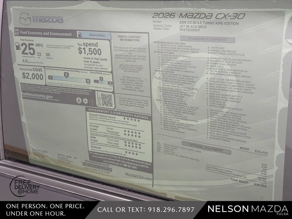 New 2026 MAZDA CX-30 2.5 Turbo Aire Edition AWD/4WD image 17