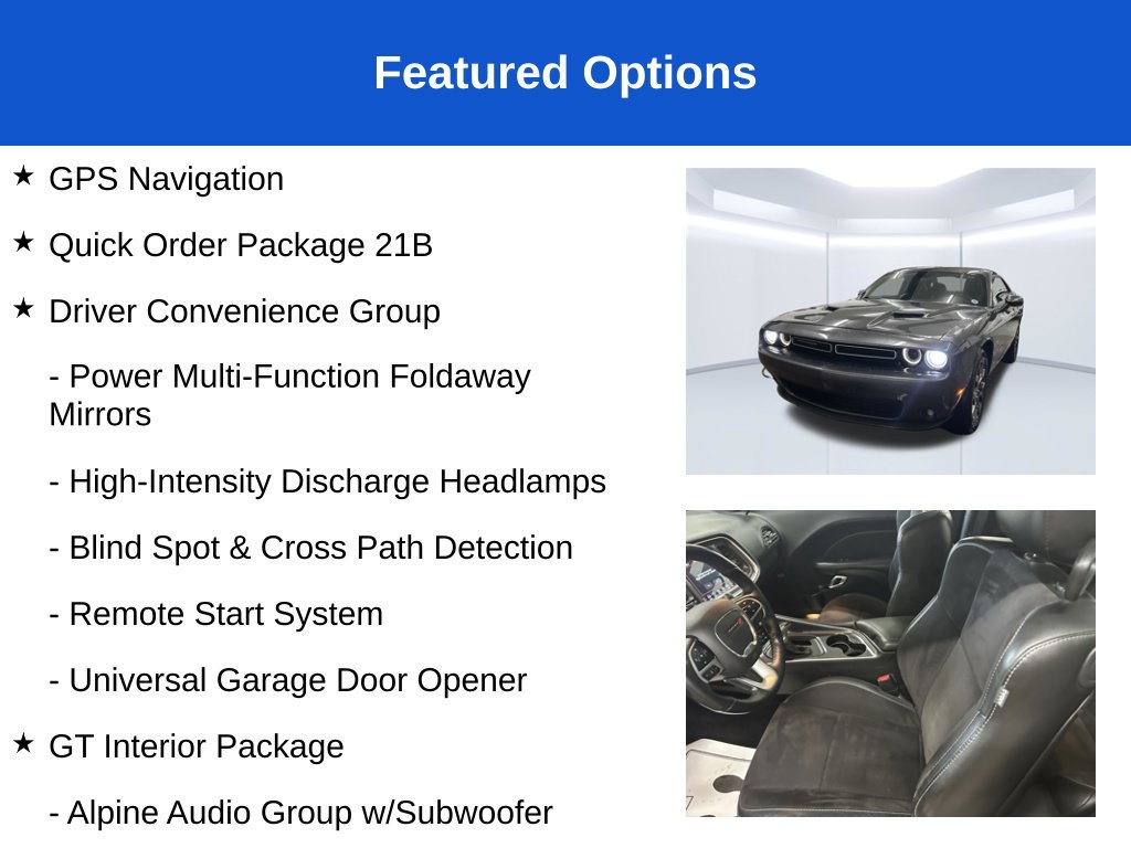 Used 2018 Dodge Challenger GT w/ GT Interior Package AWD/4WD image 3