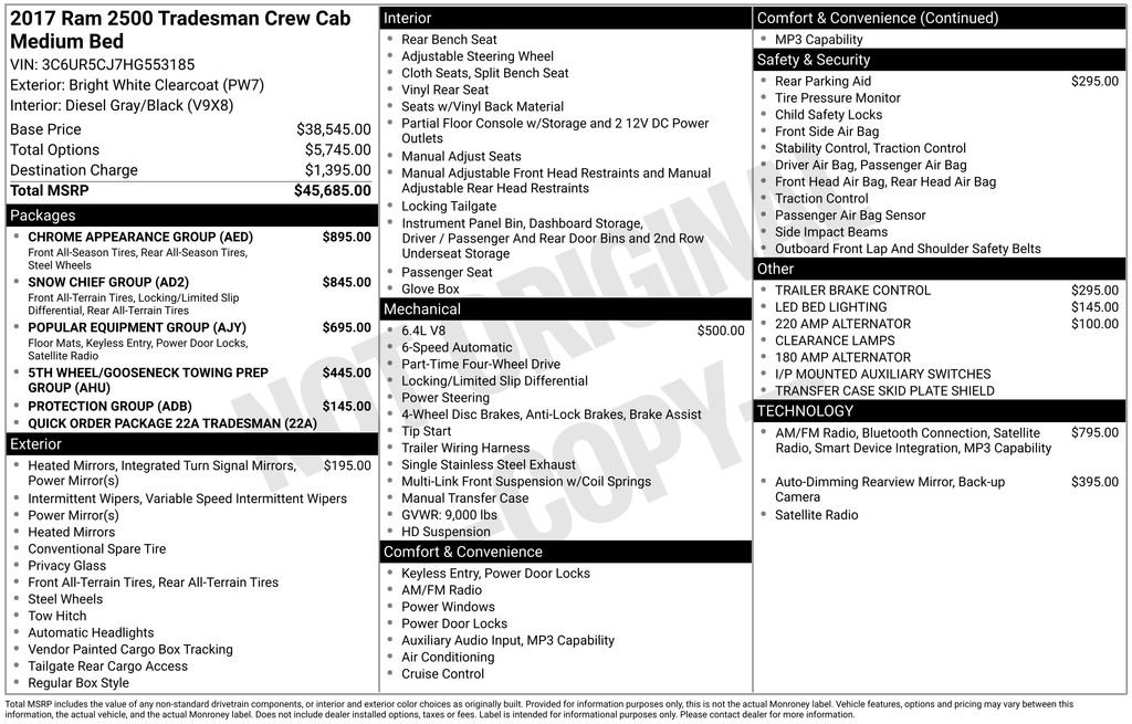 Used 2017 RAM 2500 Tradesman w/ Chrome Appearance Group image 7