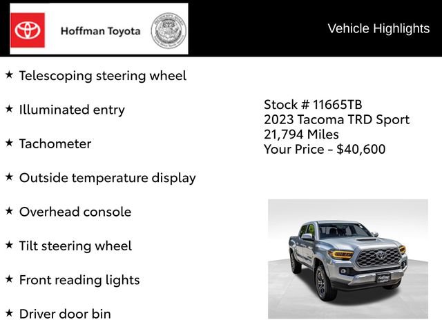 Certified 2023 Toyota Tacoma TRD Sport AWD/4WD image 35