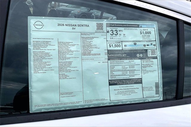 New 2026 Nissan Sentra SV w/ SV Convenience Package image 13