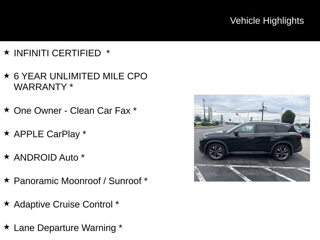 Certified 2022 INFINITI QX60 Luxe w/ Cargo Package AWD/4WD image 11