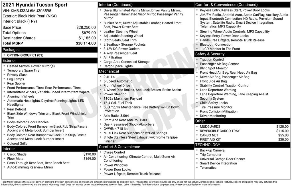 Used 2021 Hyundai Tucson Sport FWD image 5