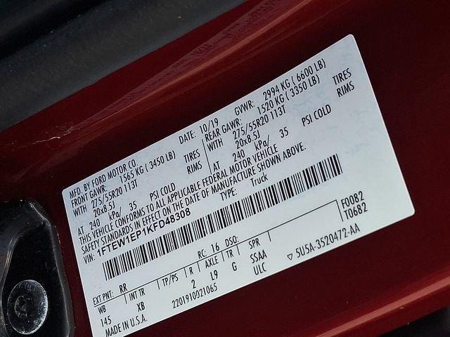 Certified 2019 Ford F150 XLT w/ Equipment Group 302A Luxury AWD/4WD image 27