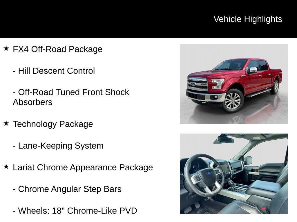 Used 2017 Ford F150 Lariat w/ Equipment Group 502A Luxury AWD/4WD image 21