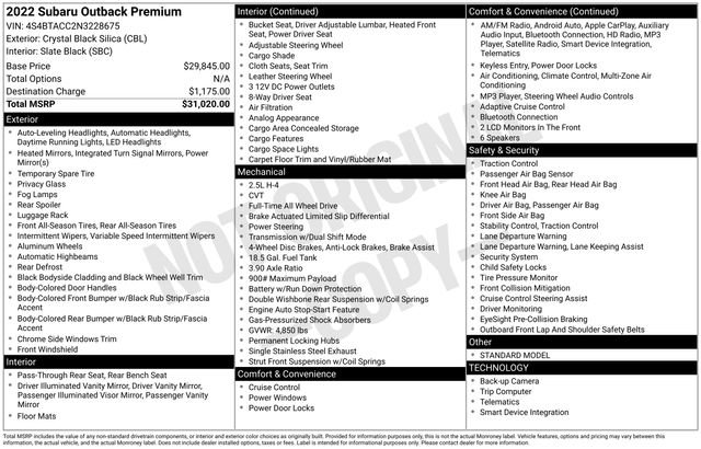 Used 2022 Subaru Outback Premium image 34