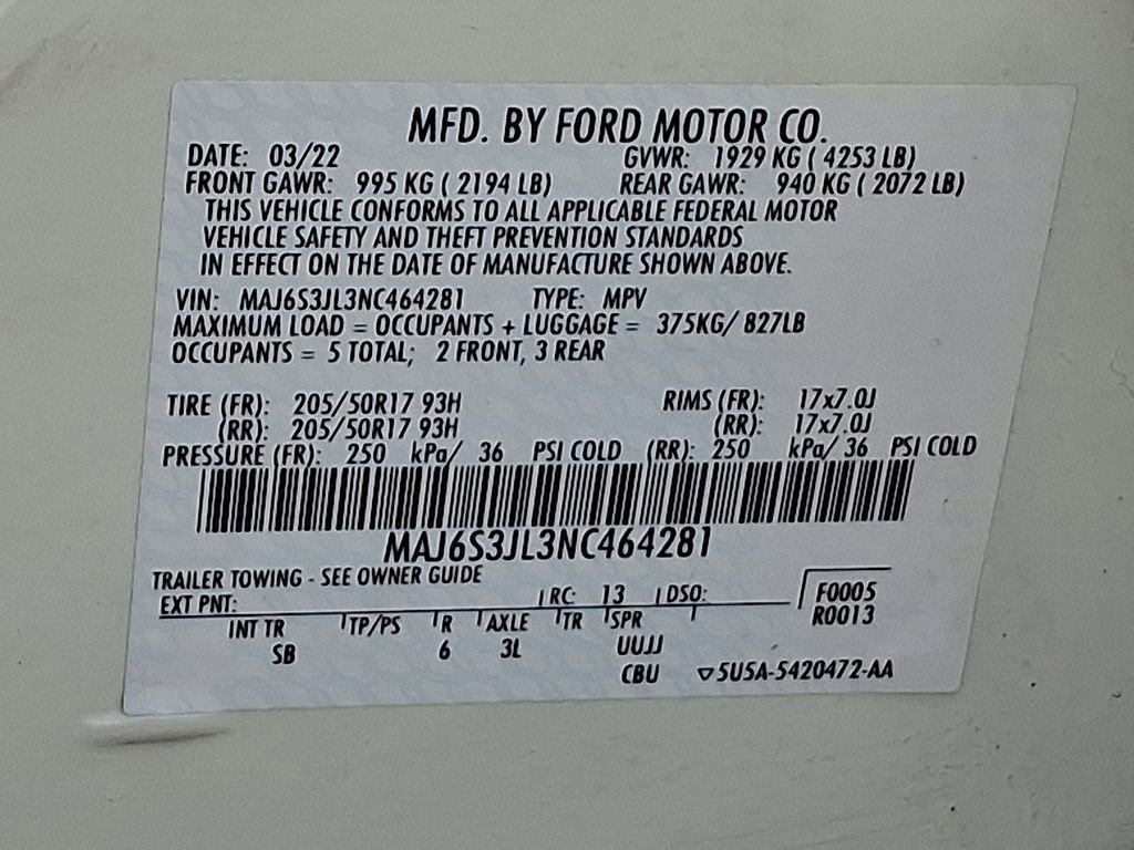 Certified 2022 Ford EcoSport SES w/ Interior Protection Package image 29