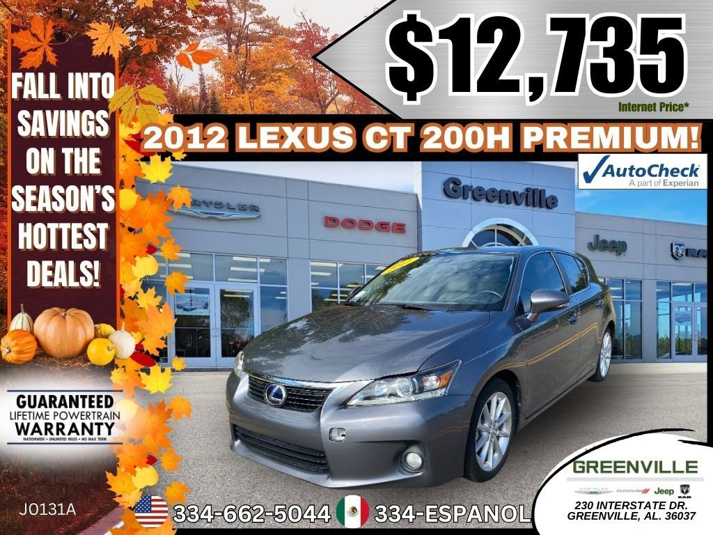 Used 2012 Lexus CT 200h Premium