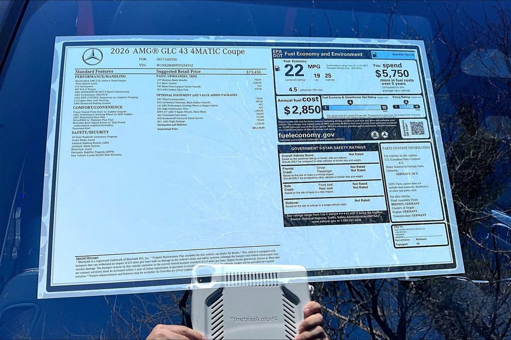 New 2026 Mercedes-Benz GLC 43 AMG 4MATIC Coupe image 14