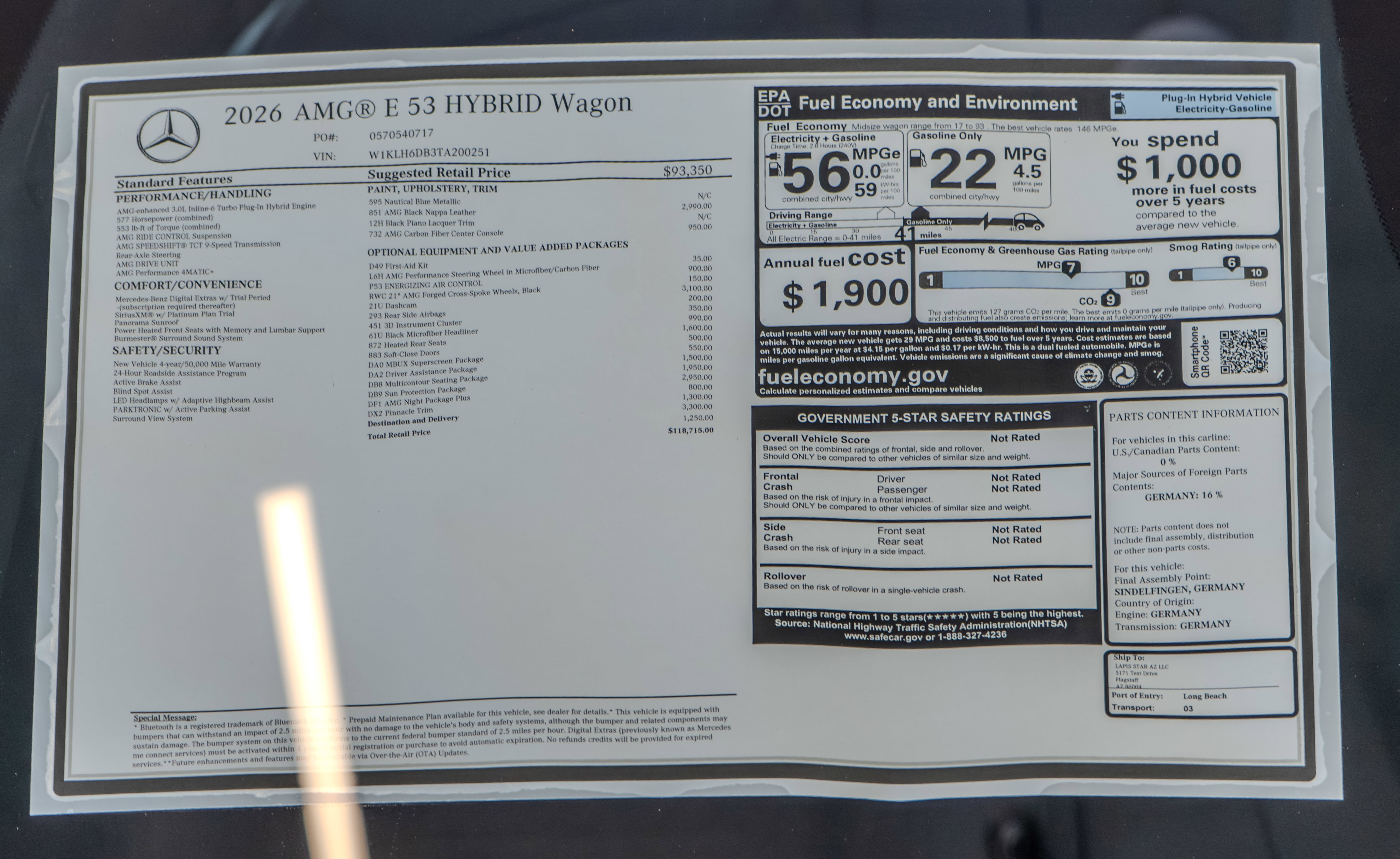 New 2026 Mercedes-Benz E 53 AMG 4MATIC Sedan image 38