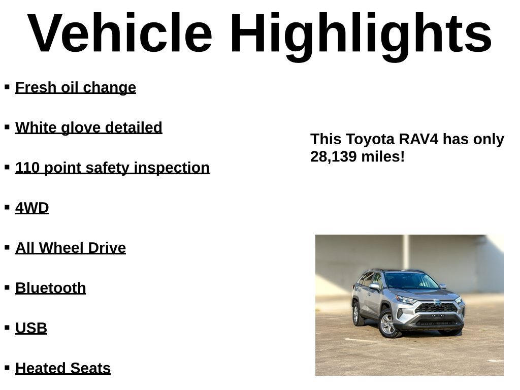 Used 2022 Toyota RAV4 XLE w/ Convenience Package AWD/4WD image 33
