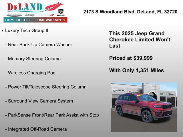 Used 2025 Jeep Grand Cherokee Limited w/ Luxury Tech Group II AWD/4WD image 14