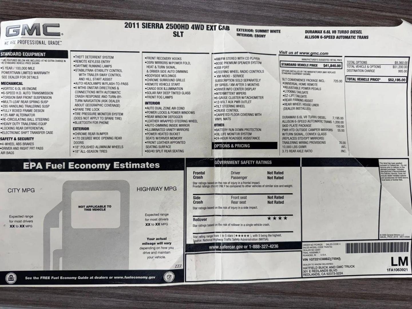 Used 2011 GMC Sierra 2500 SLT w/ SLT Convenience Package AWD/4WD image 33
