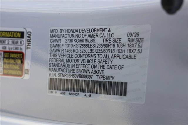 New 2027 Honda Odyssey EX-L image 25