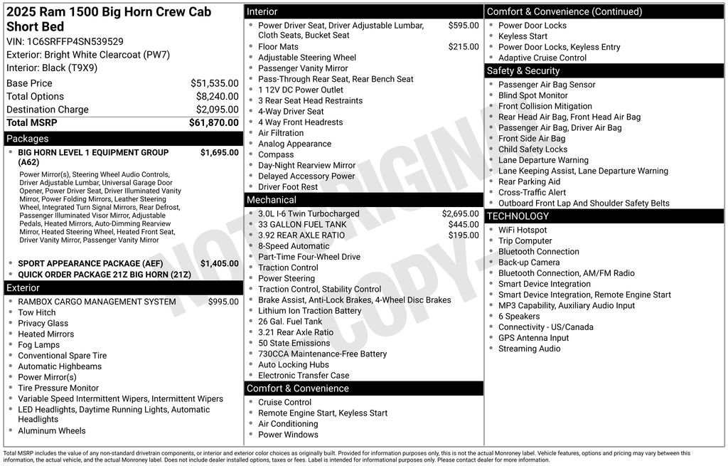 Used 2025 RAM 1500 Big Horn AWD/4WD image 5