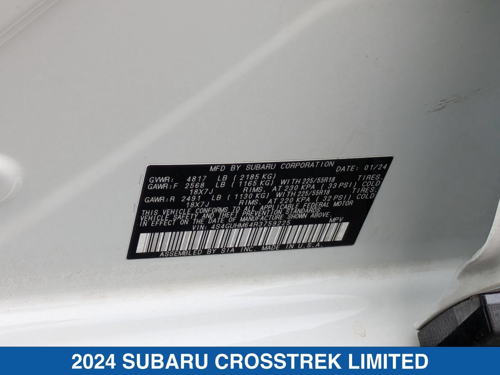 Certified 2024 Subaru Crosstrek 2.5i Limited AWD/4WD image 38