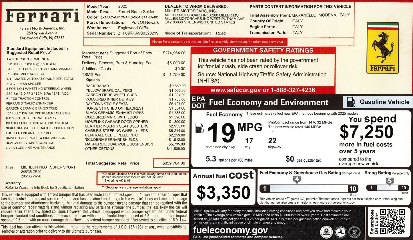 Certified 2025 Ferrari Roma Spider image 2