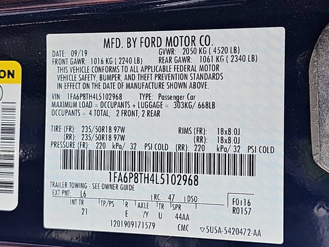 Used 2020 Ford Mustang Coupe w/ Equipment Group 101A RWD image 37