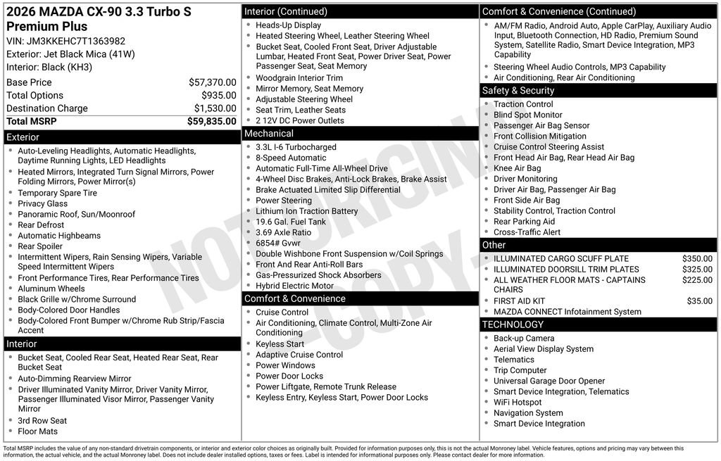 New 2026 MAZDA CX-90 3.3 Turbo S w/ Premium Plus image 6