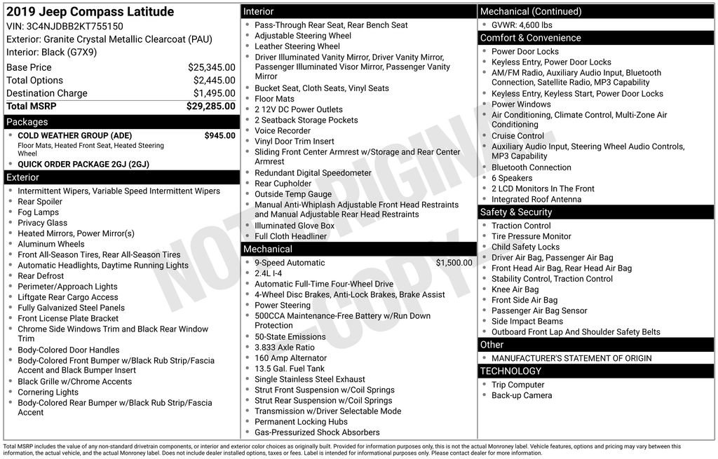 Used 2019 Jeep Compass Latitude w/ Cold Weather Group image 42