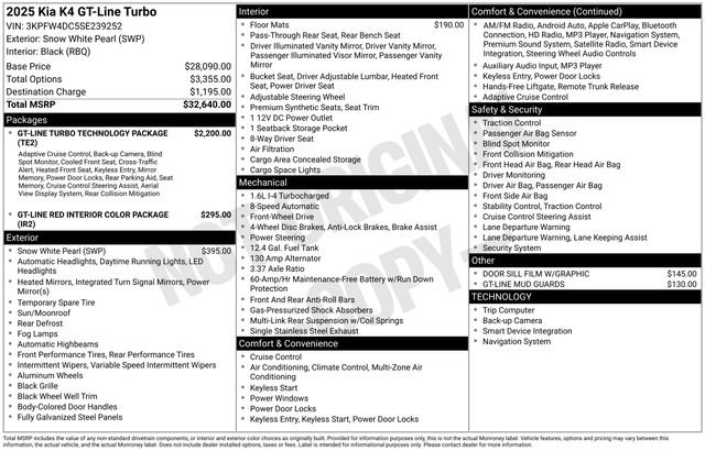 New 2025 Kia K4 GT-Line Turbo FWD image 23