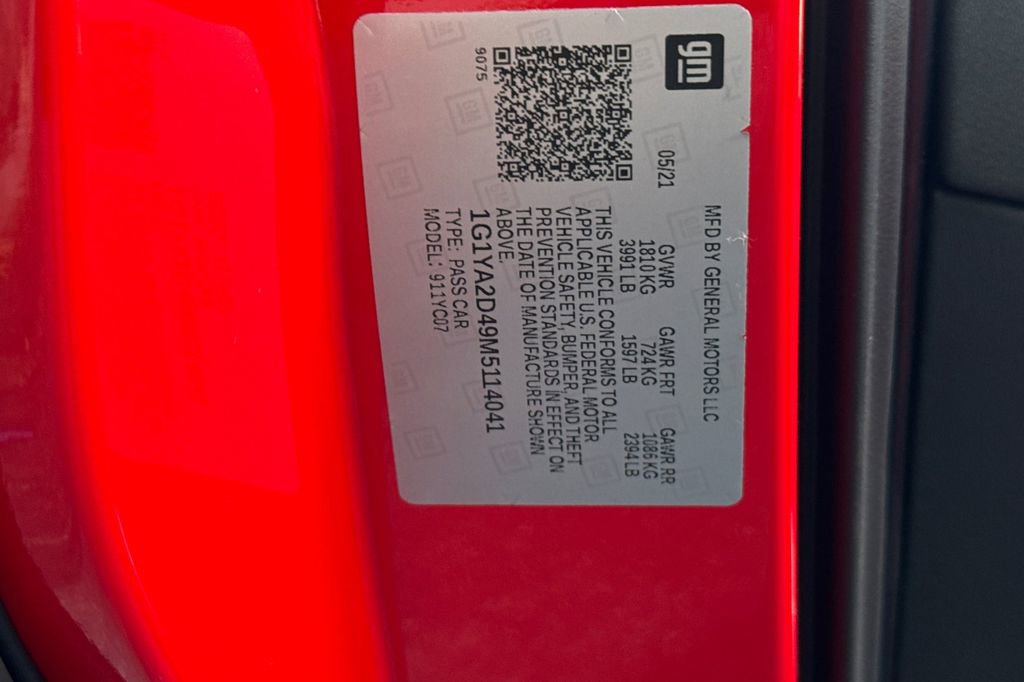 Used 2021 Chevrolet Corvette Stingray Coupe w/ 1LT image 34