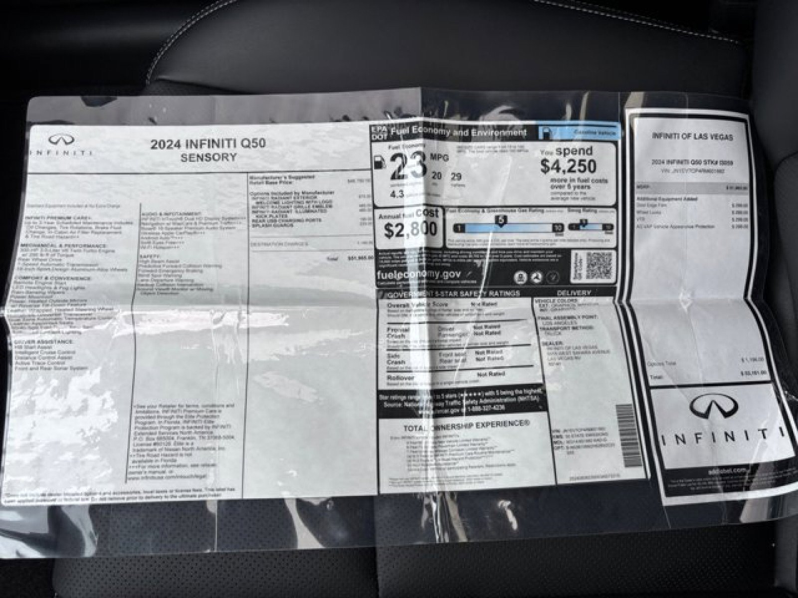 Certified 2024 INFINITI Q50 Sensory image 25