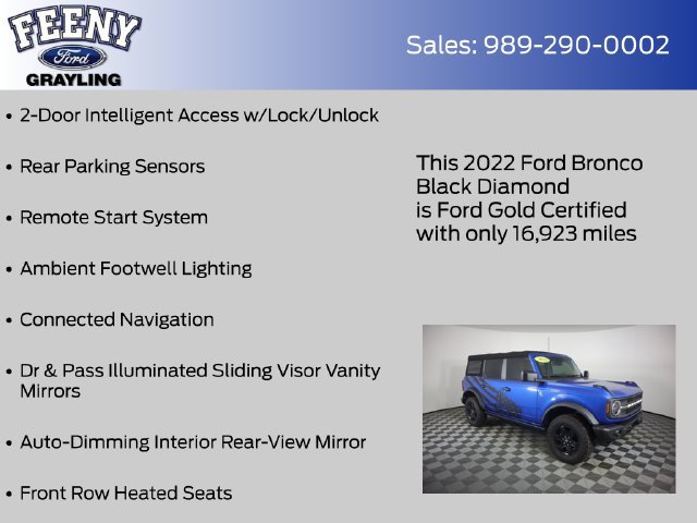 Certified 2022 Ford Bronco Black Diamond AWD/4WD image 20