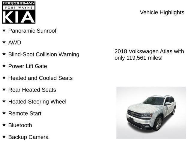 Used 2018 Volkswagen Atlas SEL Premium AWD/4WD image 7