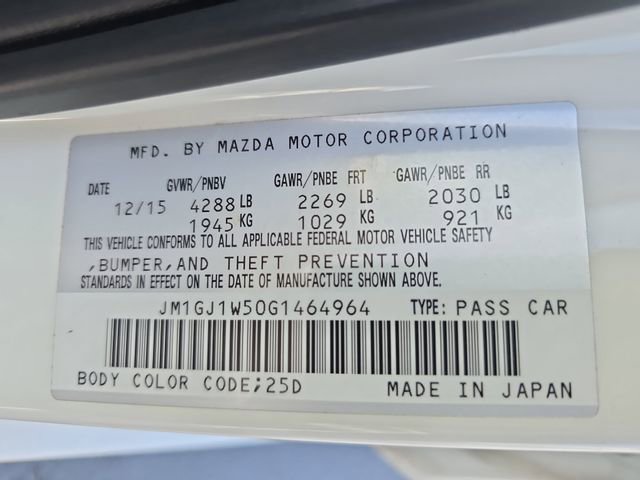 Used 2016 MAZDA MAZDA6 Grand Touring FWD image 36