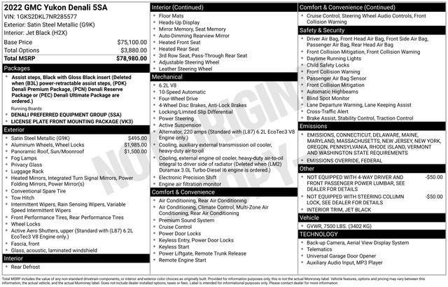 Certified 2022 GMC Yukon Denali