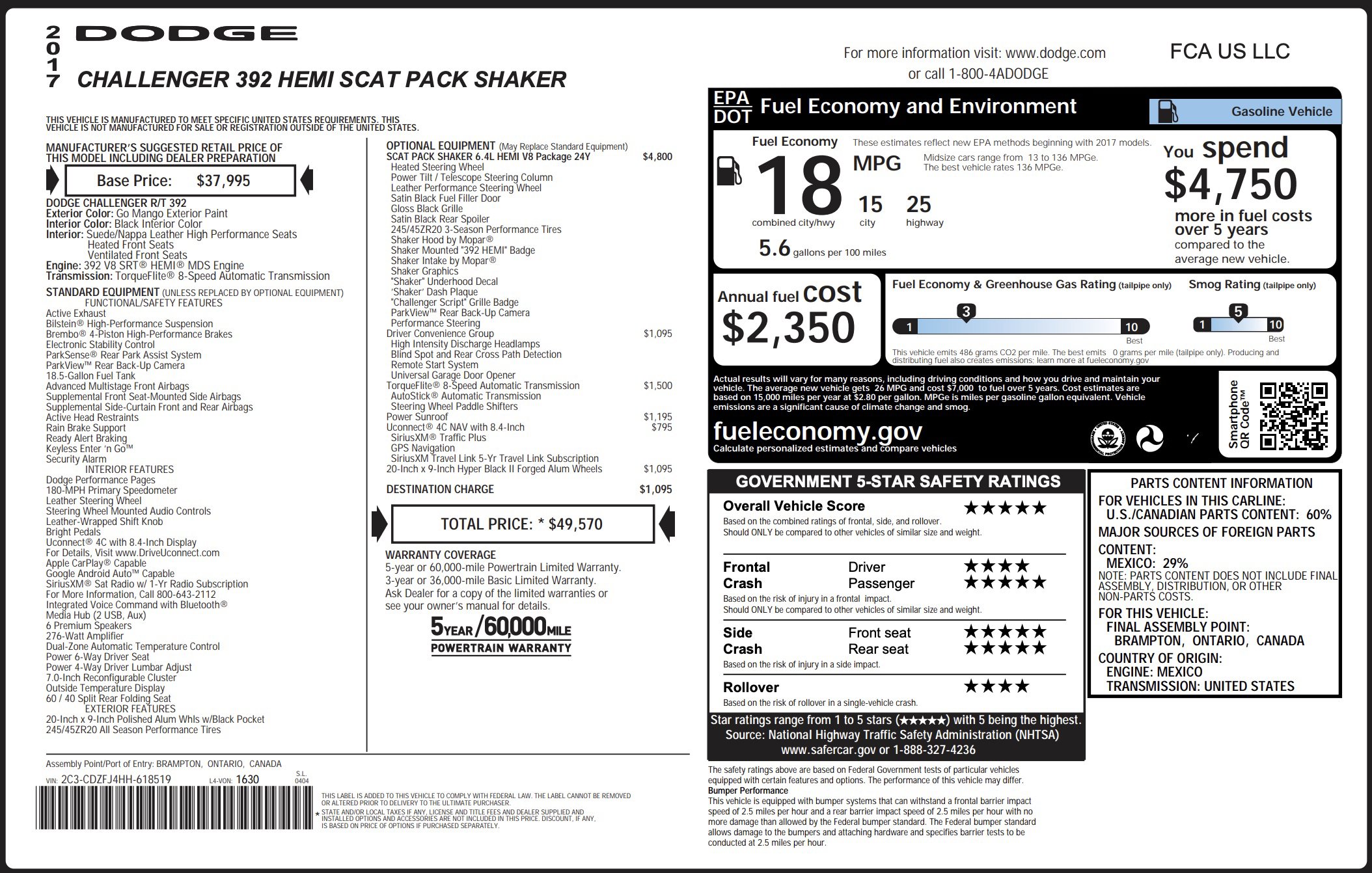 Used 2017 Dodge Challenger R/T Scat Pack image 2