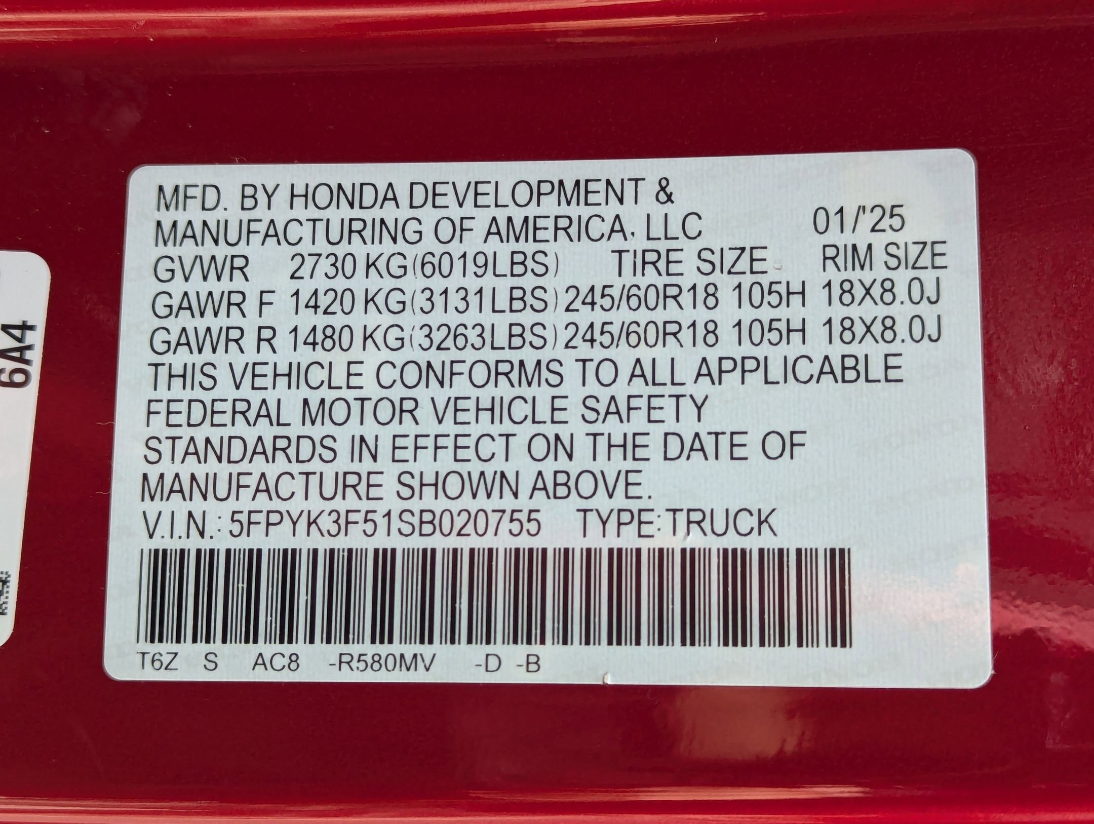 Used 2025 Honda Ridgeline RTL image 32