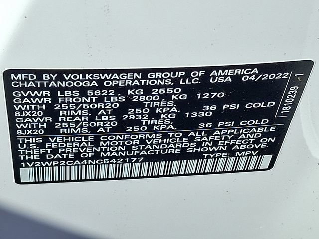 Used 2022 Volkswagen Atlas SE FWD image 22