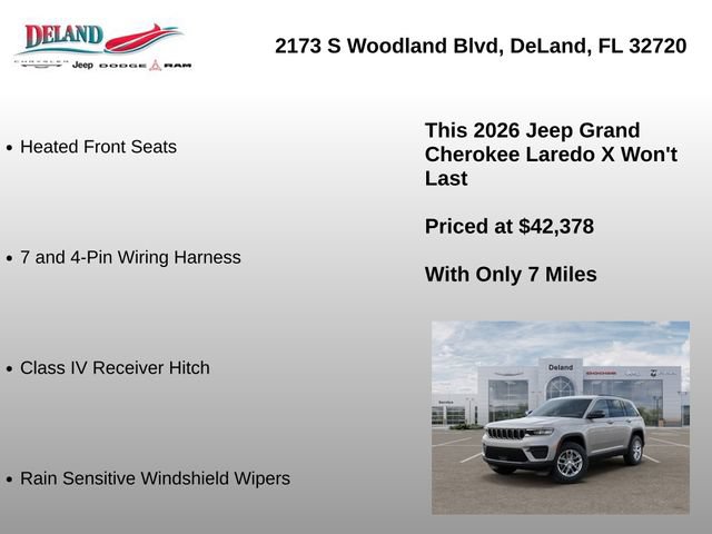 New 2026 Jeep Grand Cherokee Laredo X AWD/4WD image 37