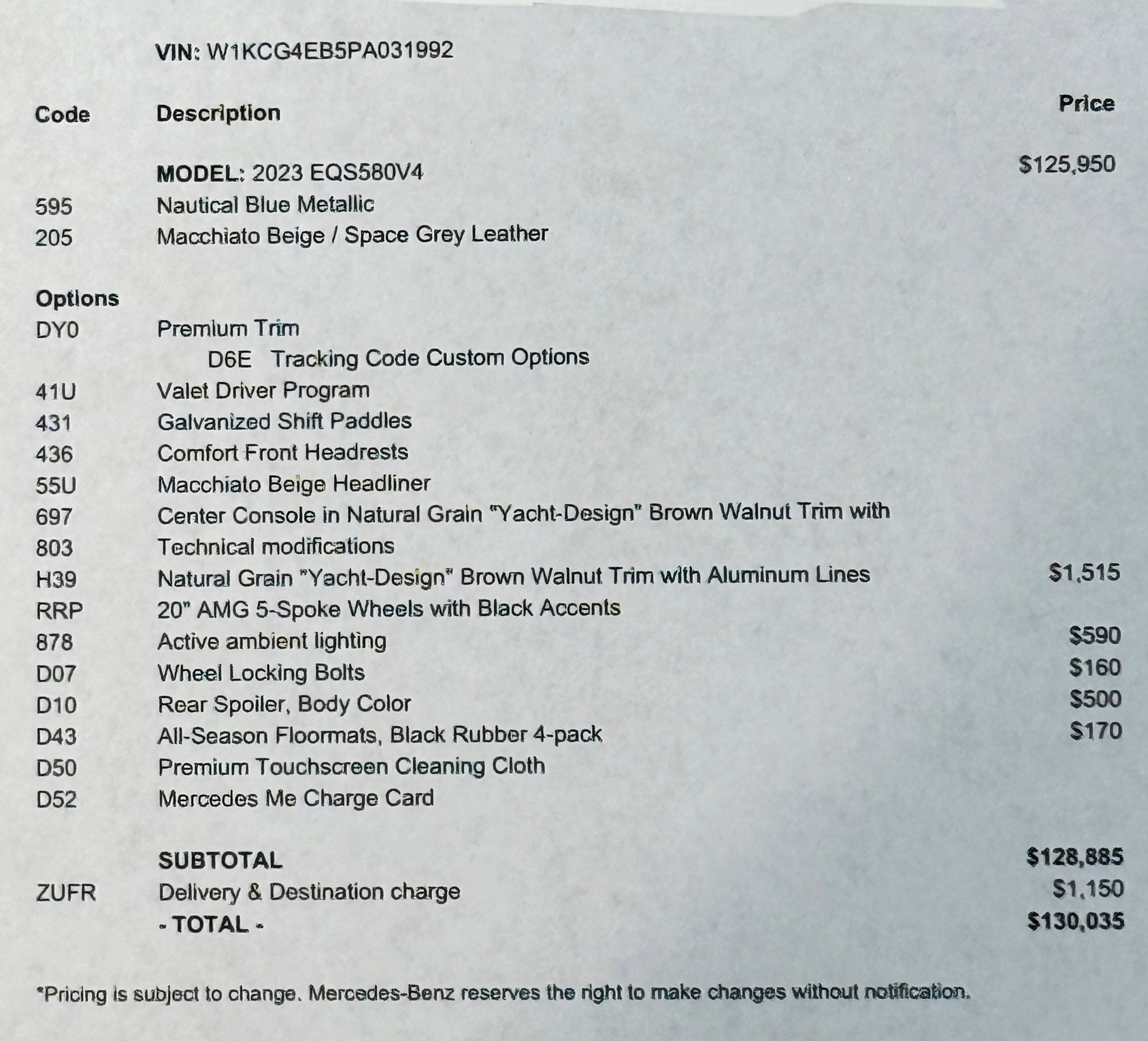 Used 2023 Mercedes-Benz EQS 580 4MATIC Sedan image 2