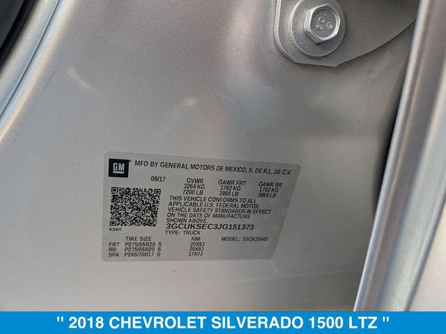 Used 2018 Chevrolet Silverado 1500 LTZ Z71 w/ LTZ Plus Package AWD/4WD image 42