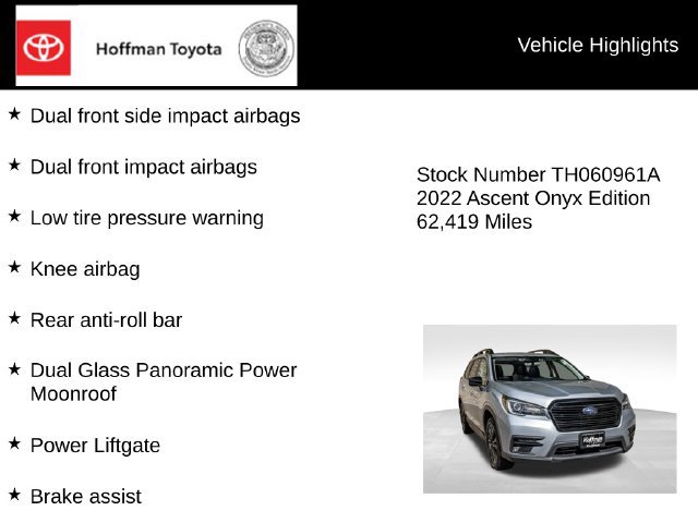 Used 2022 Subaru Ascent Onyx Edition AWD/4WD image 25